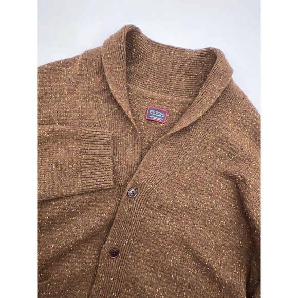 Untuckit‎ Emeric Donegal Cardigan Sweater Mens XXL Brown Wool Blend Knit Outdoor - Picture 1 of 9